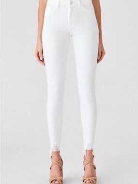 DL1961 High-Rise White Skinny Jeans for Women